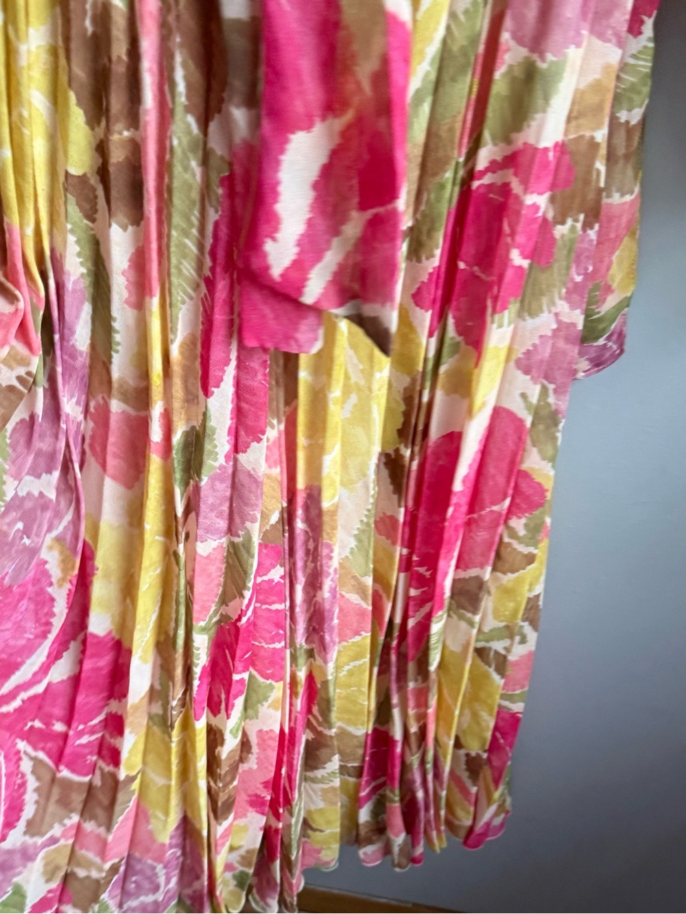Zara Pink Yellow Green Floral Lightweight Dress XS - Picture 11 of 16